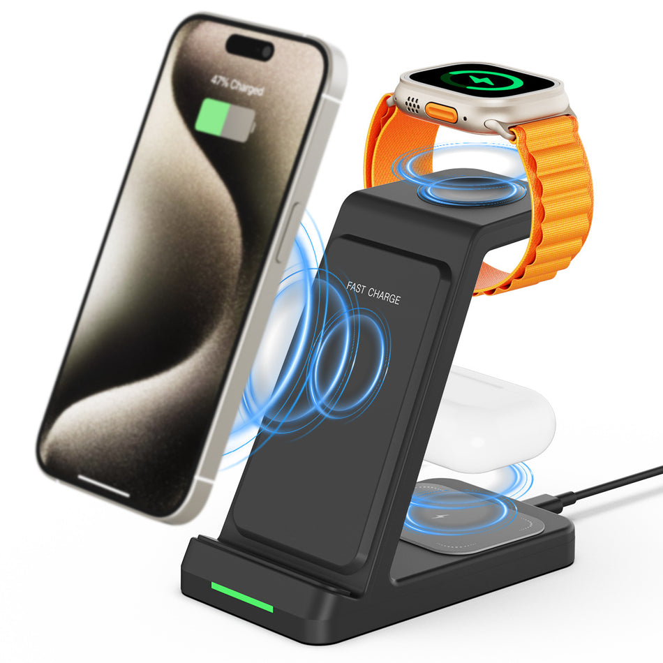 Foldable Desktop 3-in-1 Fast Charger – Apple