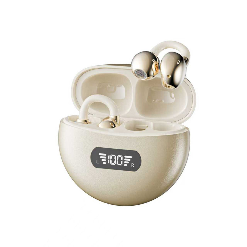 B64 Bluetooth Headphones with Digital Display Semi-In-Ear Design