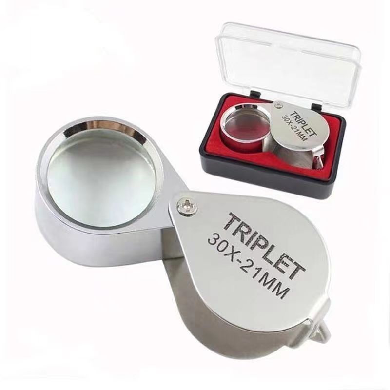 30X Folding Mini Jewelry Magnifier for Gem & Antique Inspection