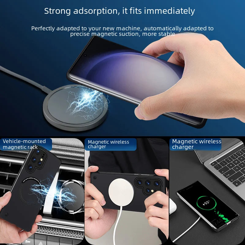 Samsung S25 Magnetic Suction Case – Skin-Feel Protective Cover