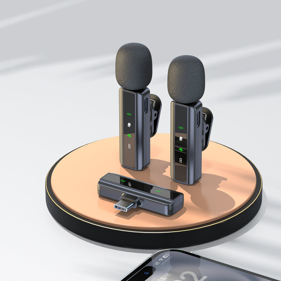 J7 Wireless Collar Mic – Magnetic Clip Noise-Reducing Outdoor Live Mic