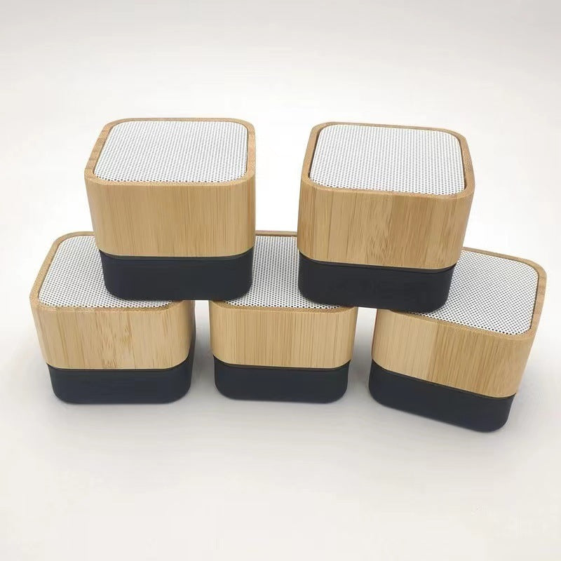 Bamboo Bluetooth Speaker with Radio & Lighting