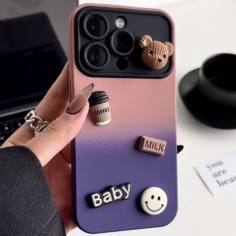 Frosted Bear iPhone Gradient Case