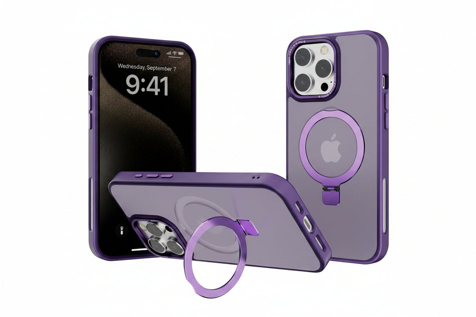 Magnetic Phone Case with Invisible Stand for iPhone 17E