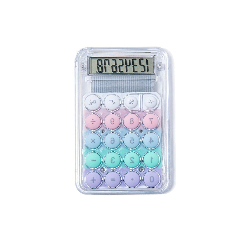 Mini Transparent Calculator for Students – Cute & Portable