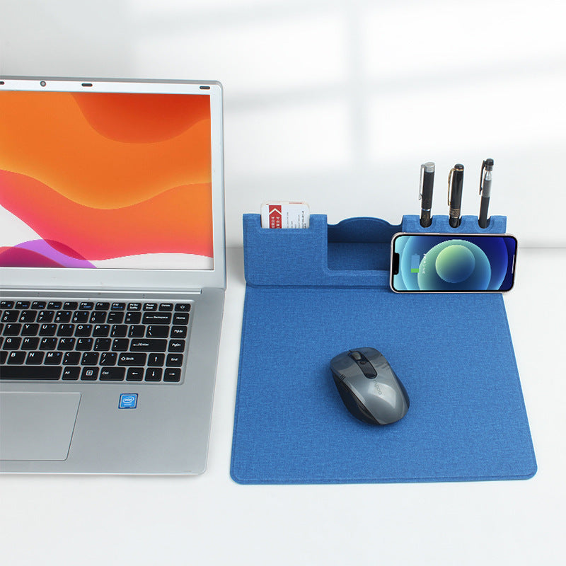 Foldable Wireless Charging PU Mouse Pad – 15W Multifunctional