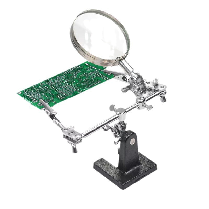 Desktop Magnifying Glass with Adjustable Clip for PCB Repair