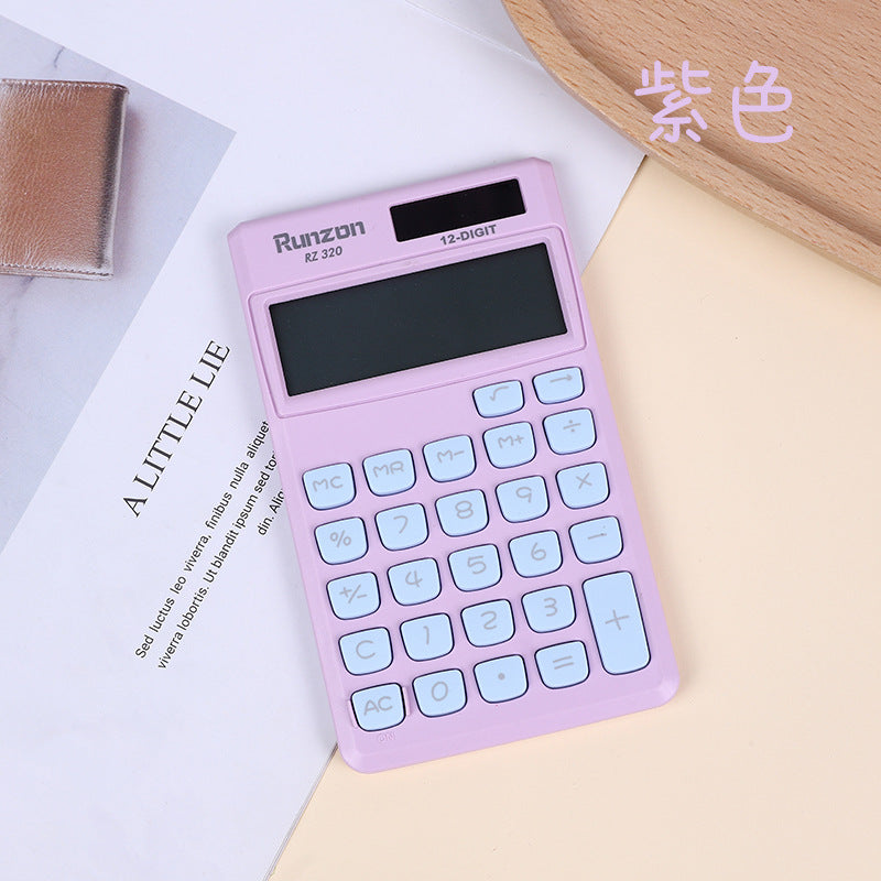 Dual-Power Portable Calculator for Students & Office Use