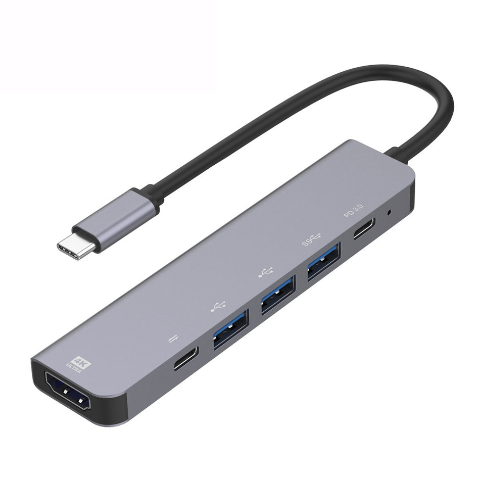 1‑to‑6 Type‑C Dock with PD Fast Charging