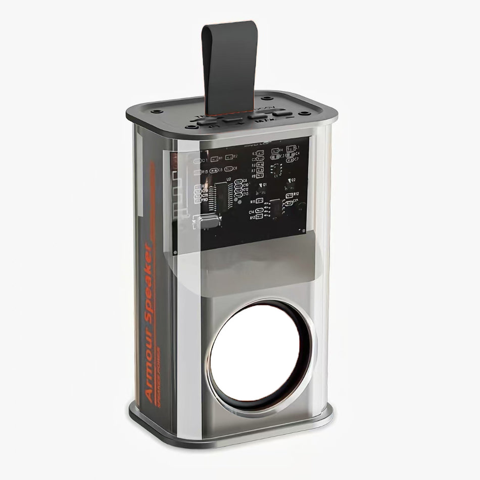 Transparent Mecha Bluetooth Speaker with Bass & Light