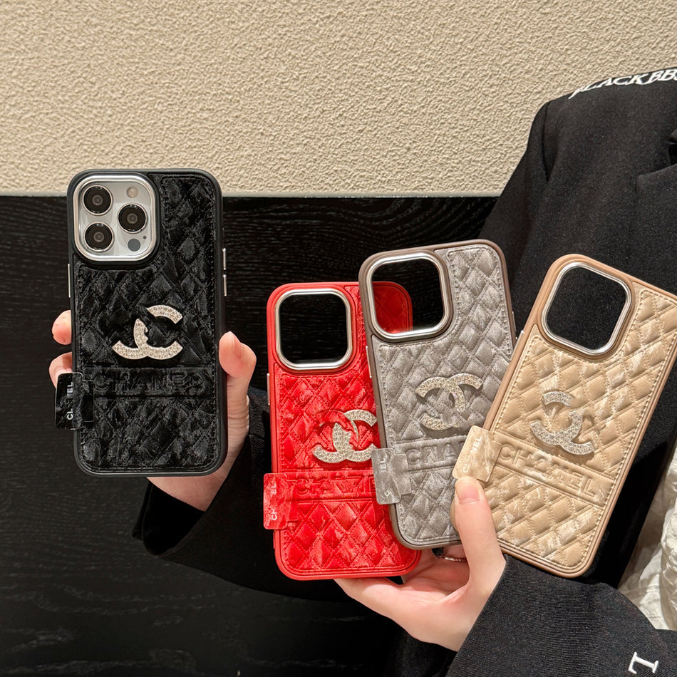 Tweed Snow Mountain Velvet Luxury iPhone Case
