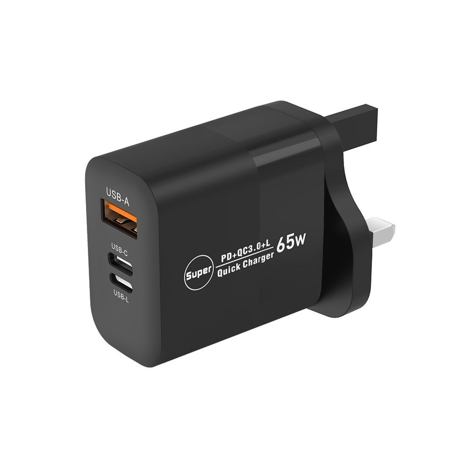 PD 65W QC3.0 Fast Charger Universal EU/US/UK Plug