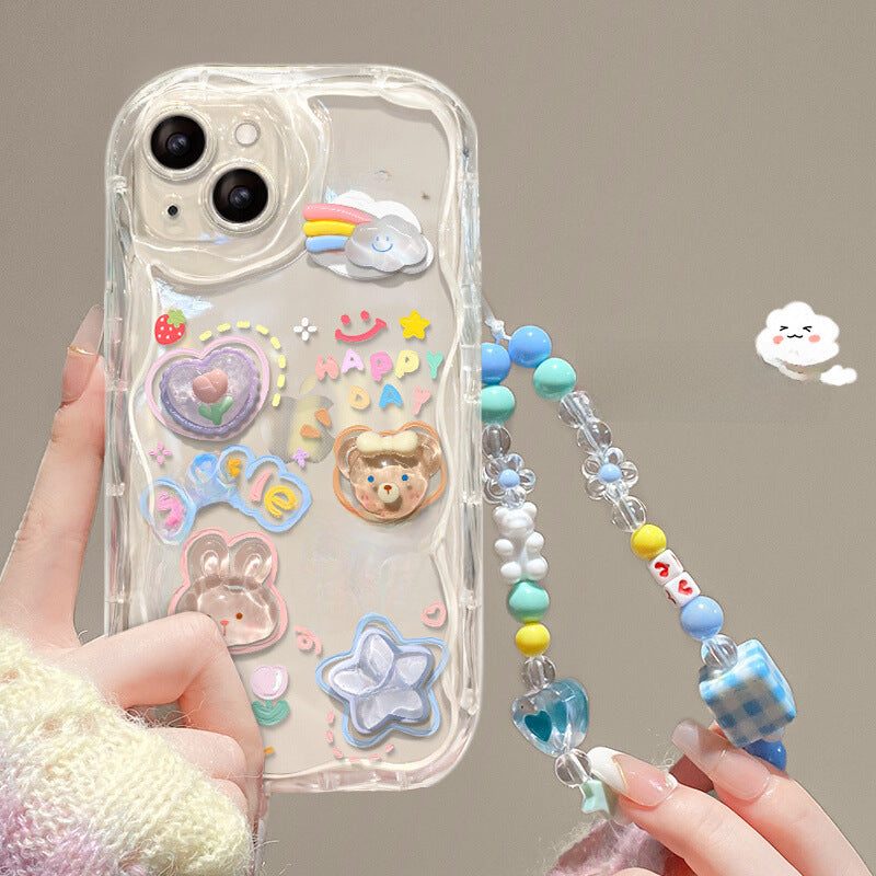 iPhone Chain Case (8P–16ProMax) Transparent & Stylish
