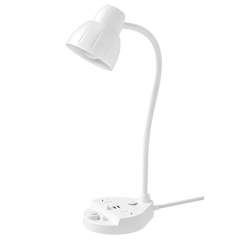Smart USB Desk Lamp with Socket – Eye Protection & Energy-Saving
