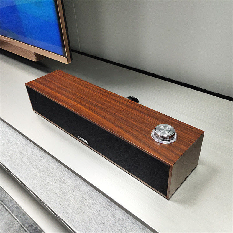 Wooden Dual Bluetooth Speaker – Wired & Wireless Use