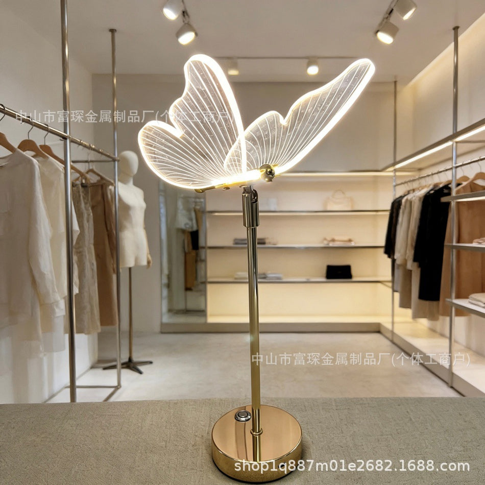 Butterfly Acrylic Table Lamp – Touch Rechargeable Night Light
