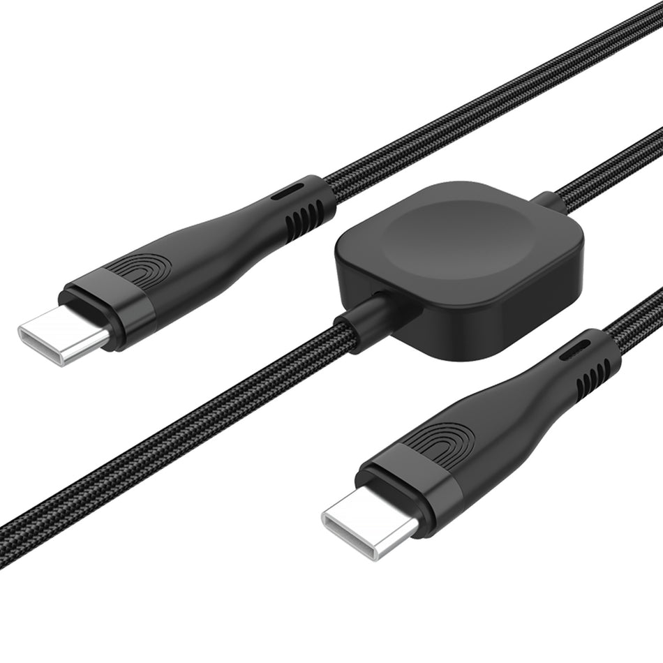 2-in-1 Nylon Braided Fast Charging Cable for Apple iPhone