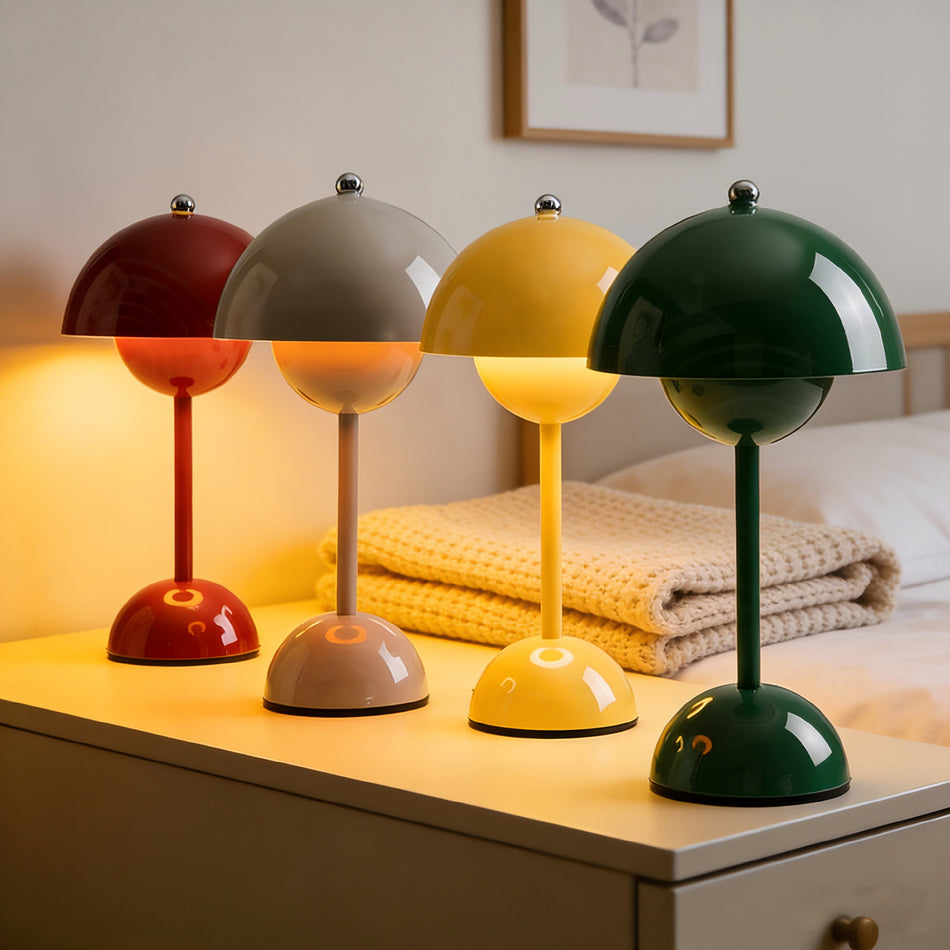 Wedding & Bedside Rechargeable Mushroom Table Lamp