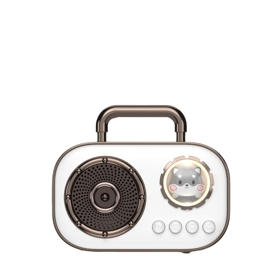 Portable Retro Bluetooth Speaker with Outdoor Subwoofer