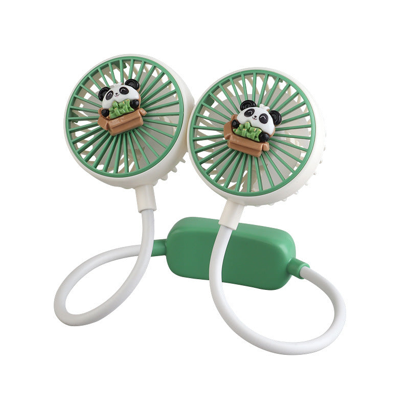 Panda Lazy Hanging Neck Fan – Foldable USB Rechargeable Portable Fan