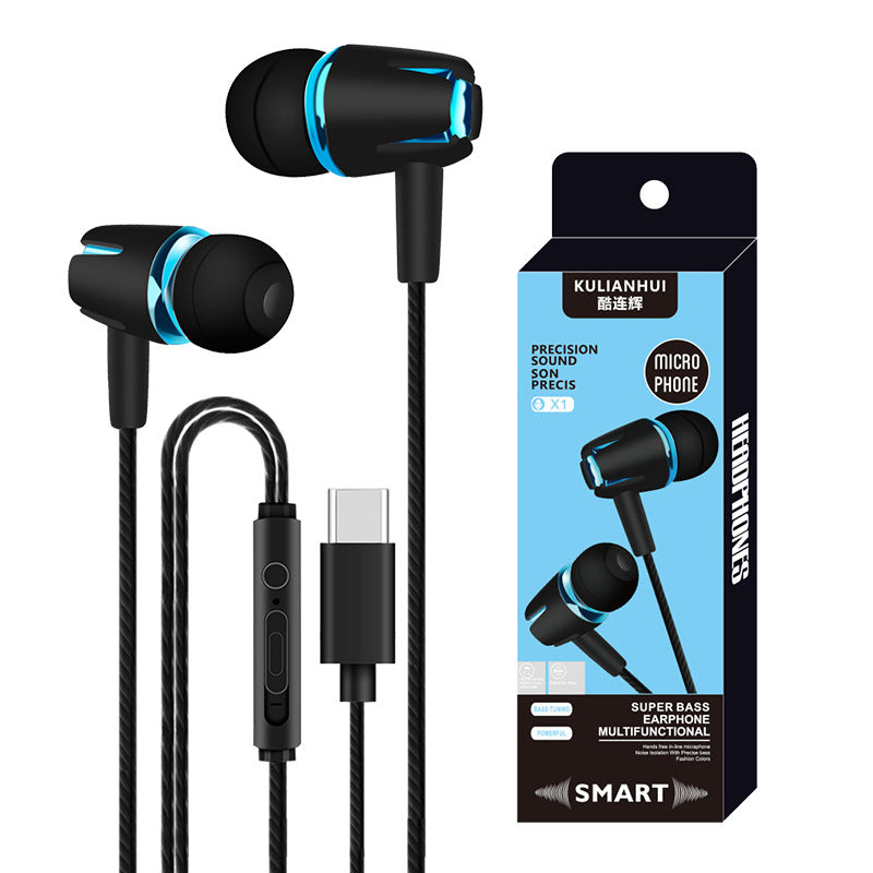 Type-C Digital In-Ear Earphones with Stereo Sound and Mic