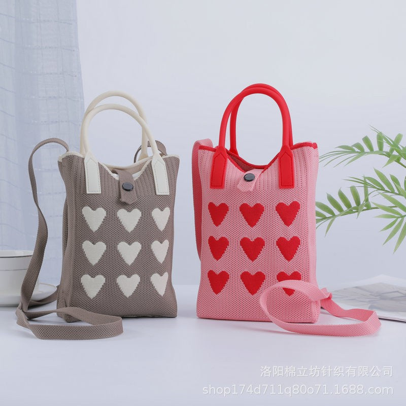 Love Design Knitted Women’s Crossbody Bag