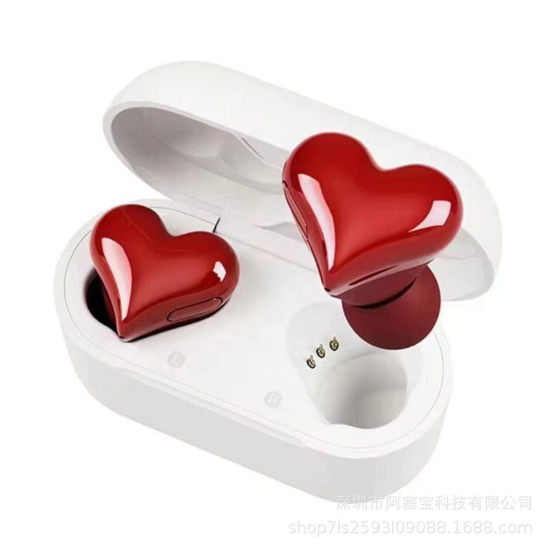 Heart-Shaped Wireless Bluetooth Headphones with LED Lights