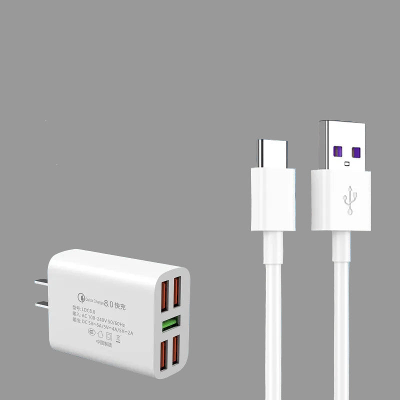Multi-Port USB Fast Charger for Android Huawei Xiaomi Vivo