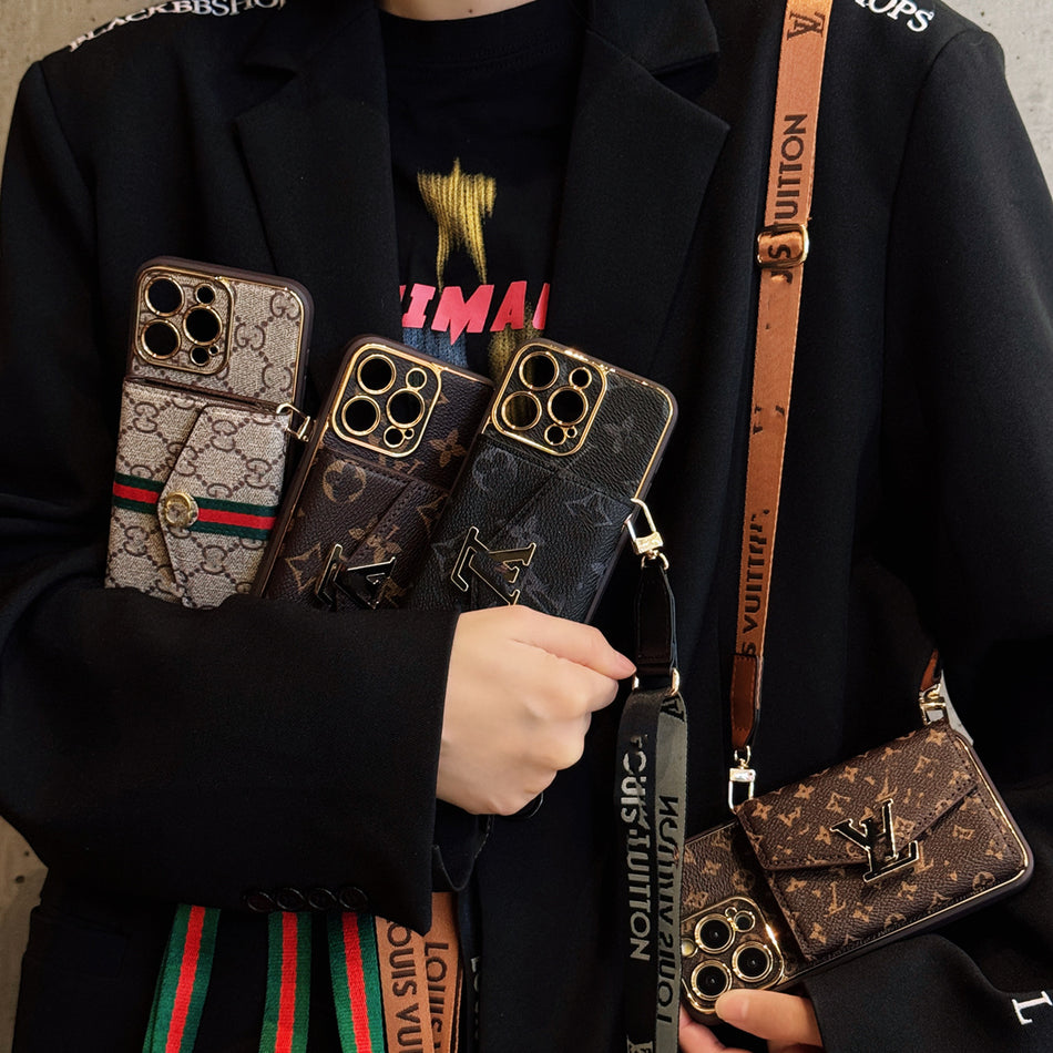 Classic Trendy Brand Card Holder Phone Case