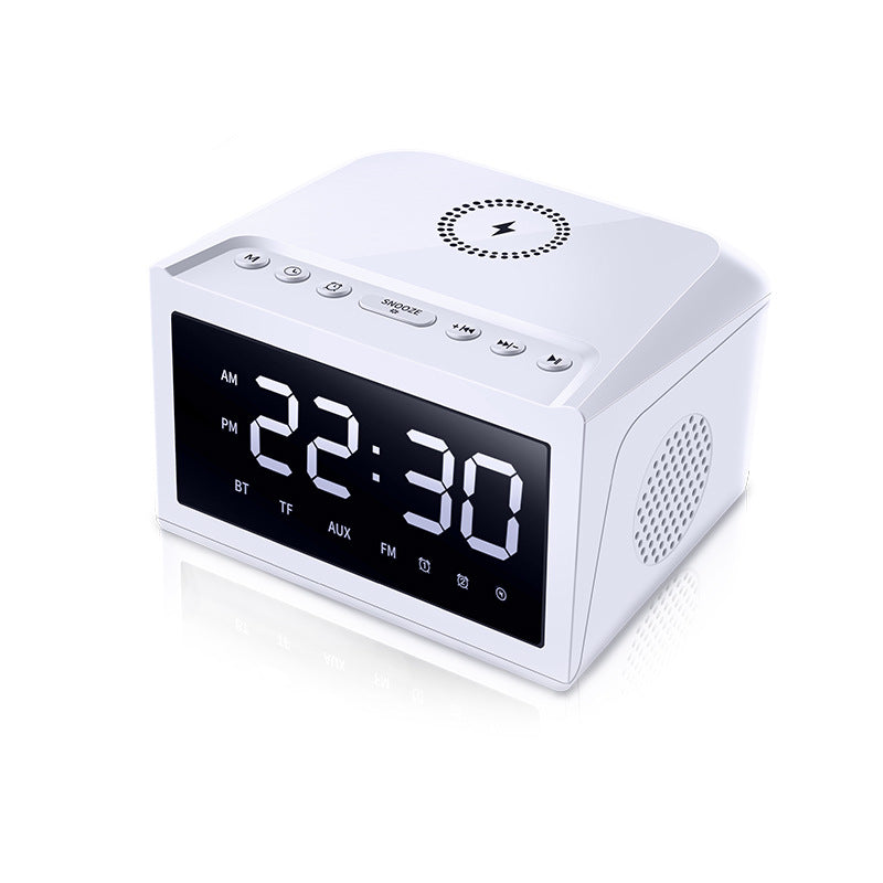 3-in-1 Bluetooth Speaker with Clock & Wireless Charger