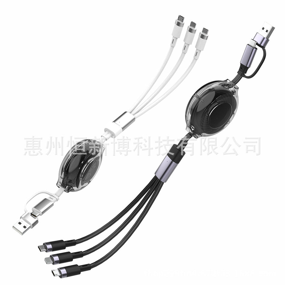 2-to-3 100W PD Fast Charging Cable for Android & Type-C