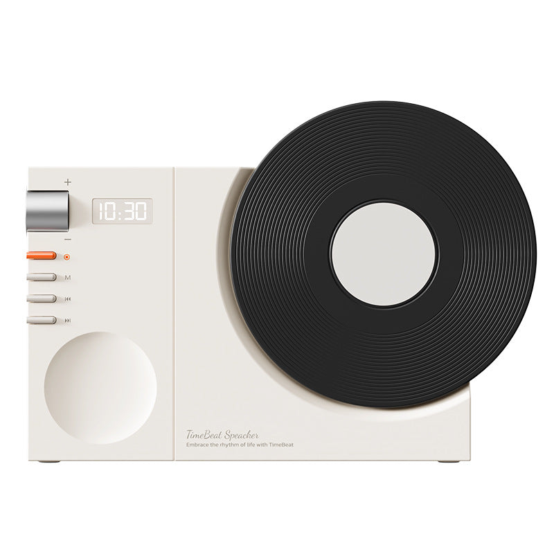 Retro Clock Bluetooth Speaker with Subwoofer & Display