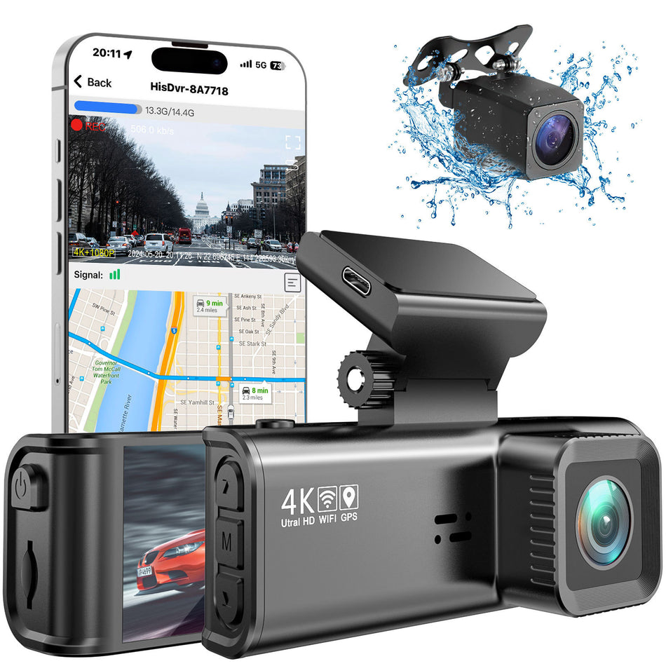 V56 3.18" 4K+1080P Redtiger F7N WiFi Driving Recorder