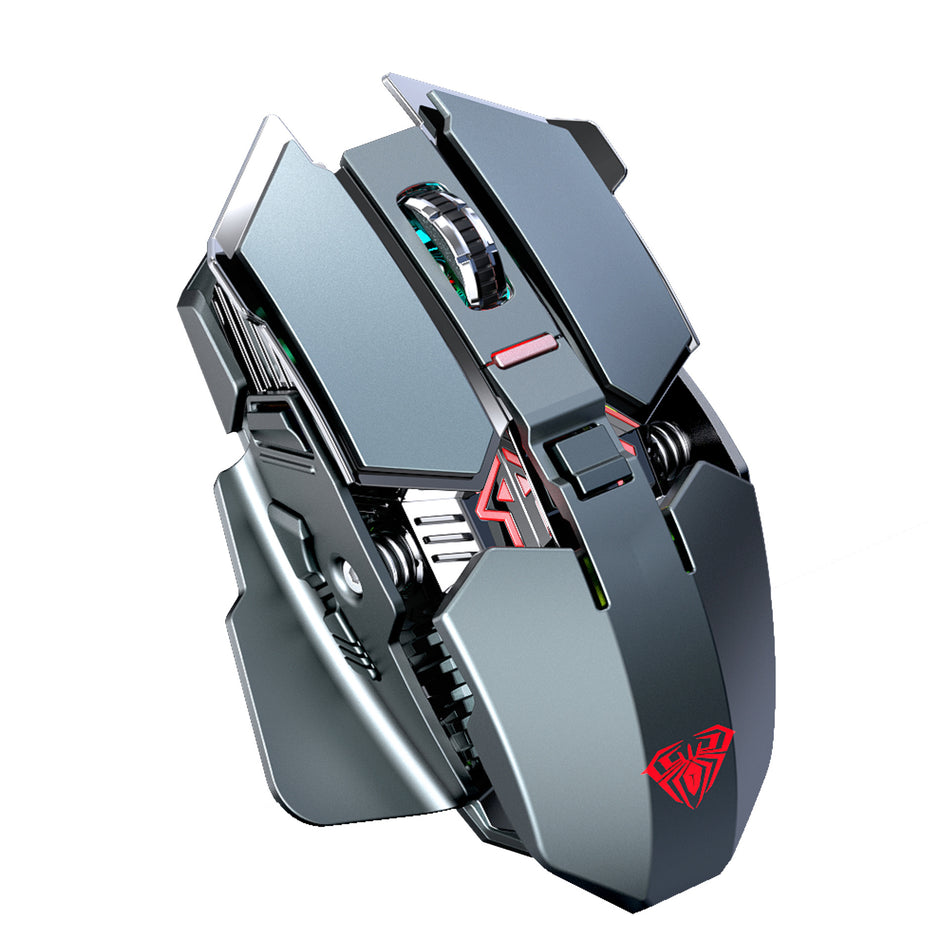 Tarantula Wireless Mechanical Mouse – Silent & Rechargeable
