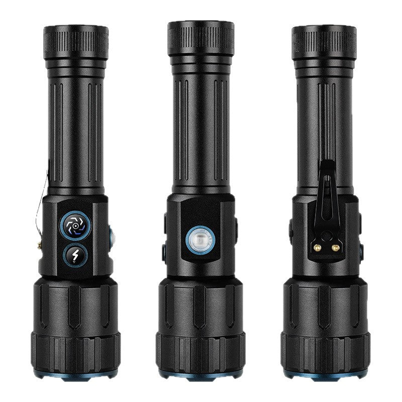 Ultra-Bright White Laser Flashlight with Color Side Light