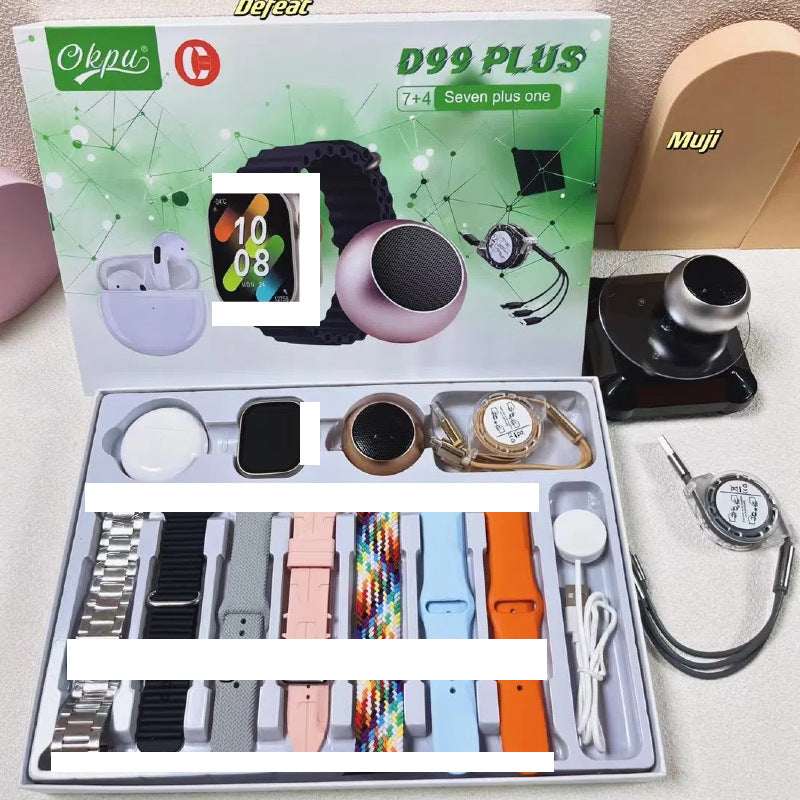 D99 Plus Smartwatch with Earbuds – Health & Calls