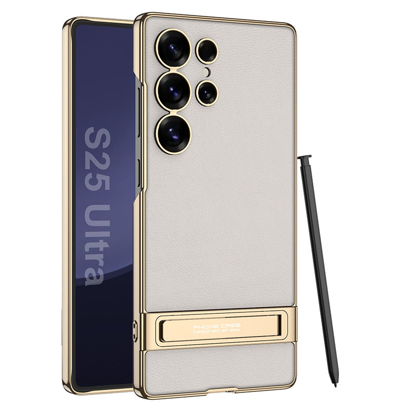 Samsung S25/S24 Ultra Leather Kickstand Case
