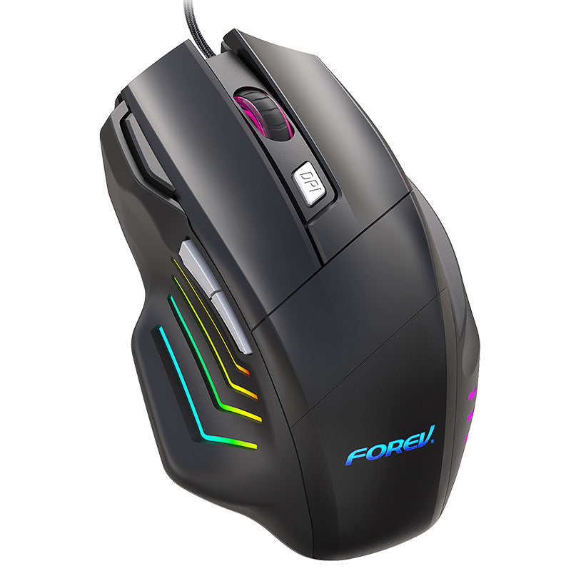FVX7 RGB Wired Gaming Mouse – 7D Mechanical & Luminous