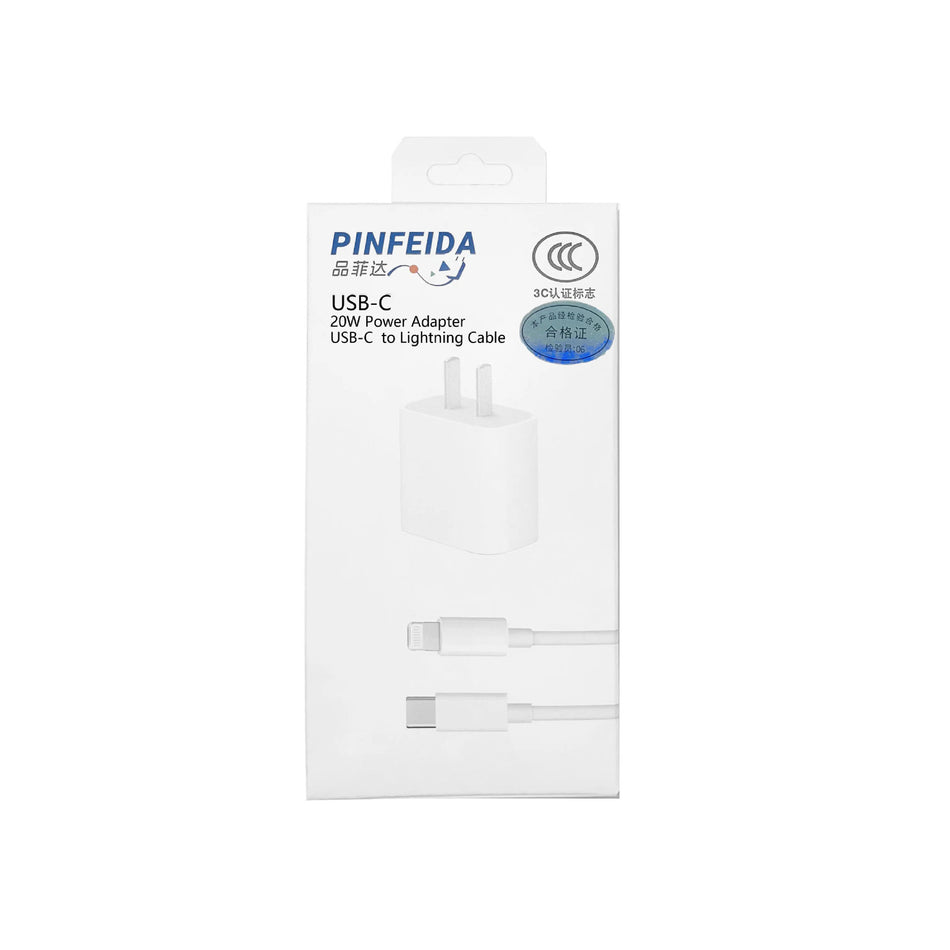 20W PD Fast Charger Set for iPhone 11–14